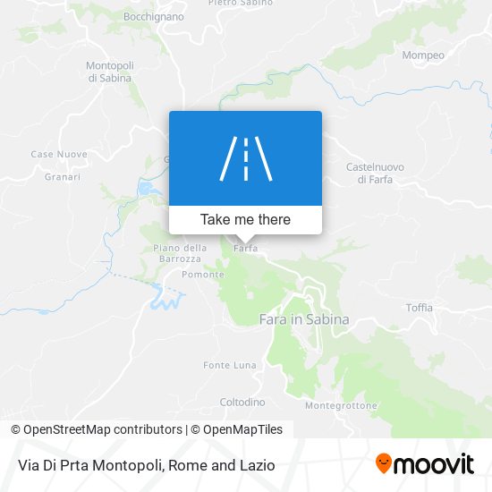 Via Di Prta Montopoli map