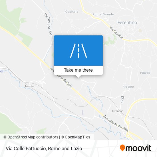 Via Colle Fattuccio map