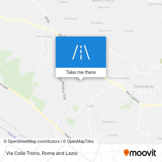 Via Colle Trono map