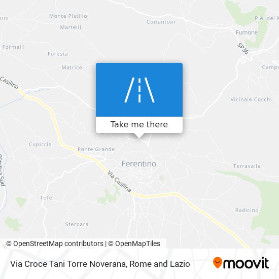 Via Croce Tani Torre Noverana map