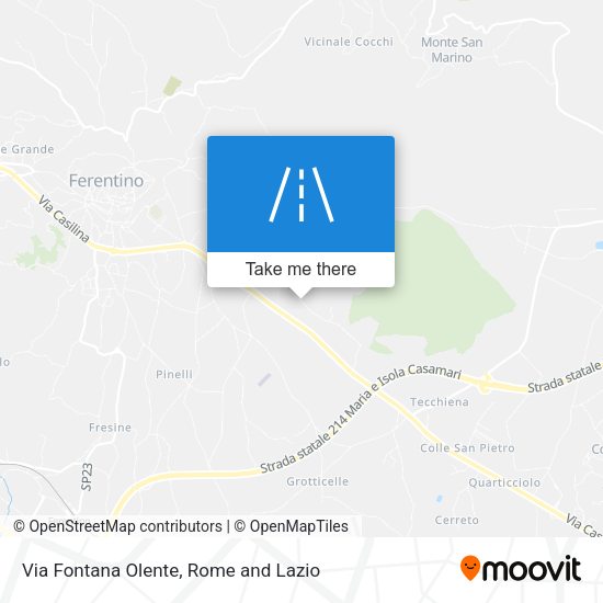 Via Fontana Olente map