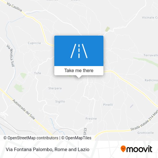 Via Fontana Palombo map