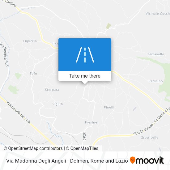 Via Madonna Degli Angeli - Dolmen map