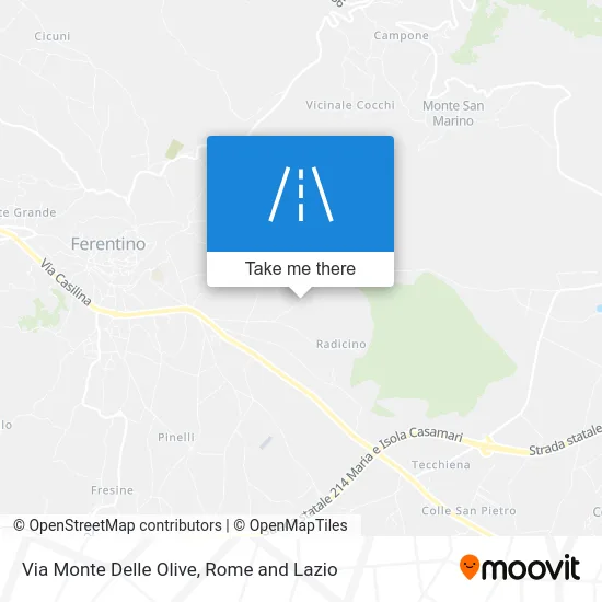 Monte Delle Olive Street map