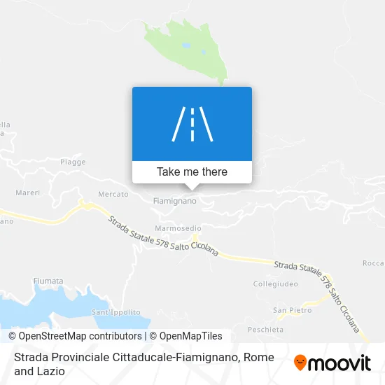 Cittaducale-Fiamignano Provincial Road map