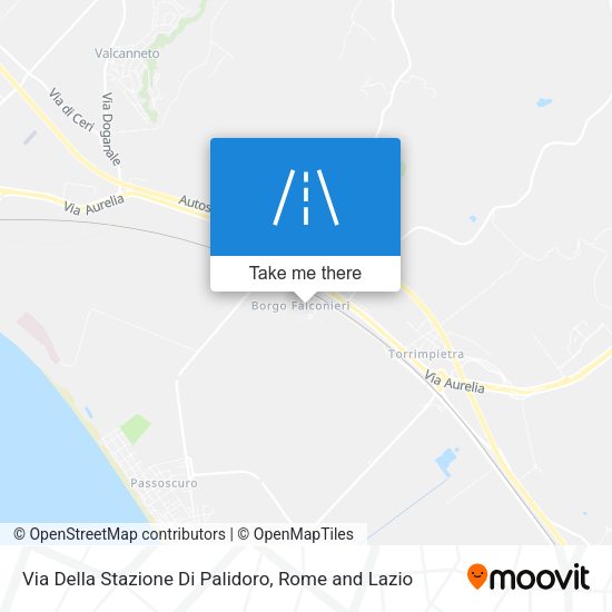 Via Della Stazione Di Palidoro map