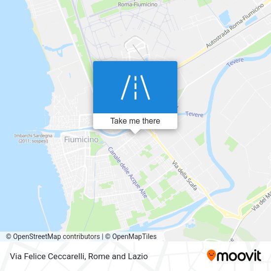 Via Felice Ceccarelli map