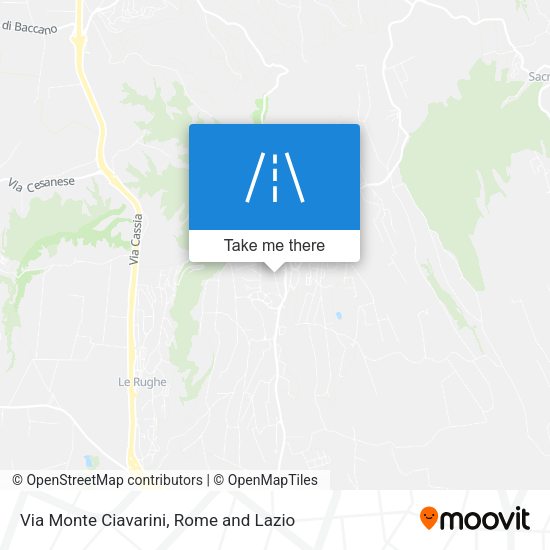 Via Monte Ciavarini map