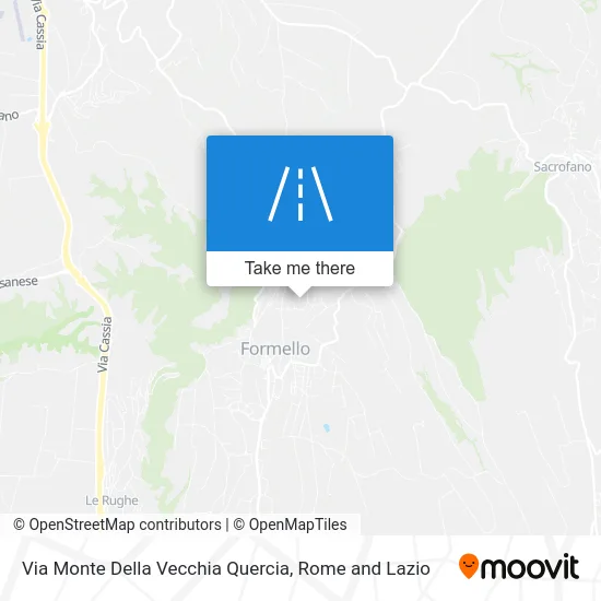 Monte Della Vecchia Quercia Street map