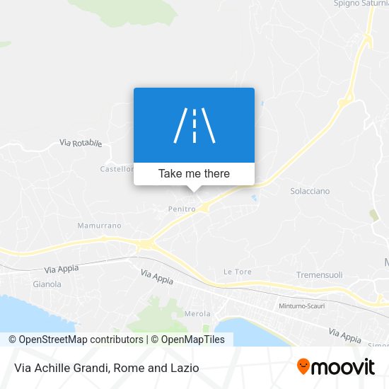 Via Achille Grandi map