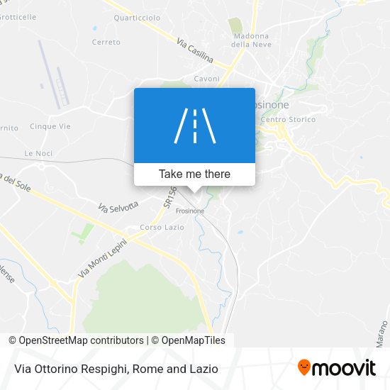 Via Ottorino Respighi map