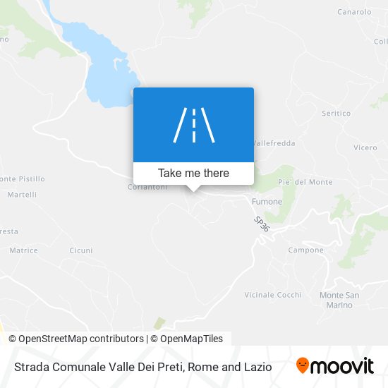 Strada Comunale Valle Dei Preti map