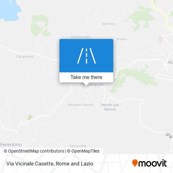 Via Vicinale Casette map