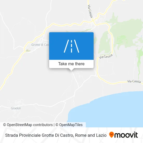 Provincial Road Grotte Di Castro map