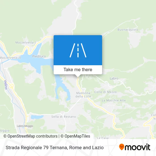 Regional Road 79 Ternana map