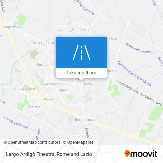 Largo Ardigò Finestra map