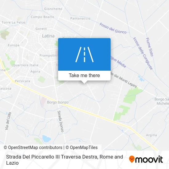 Piccarello III Right Traverse Road map