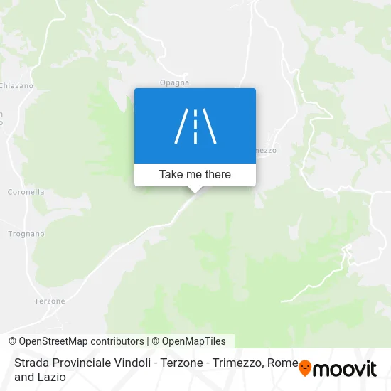 Provincial Road Vindoli - Terzone - Trimezzo map