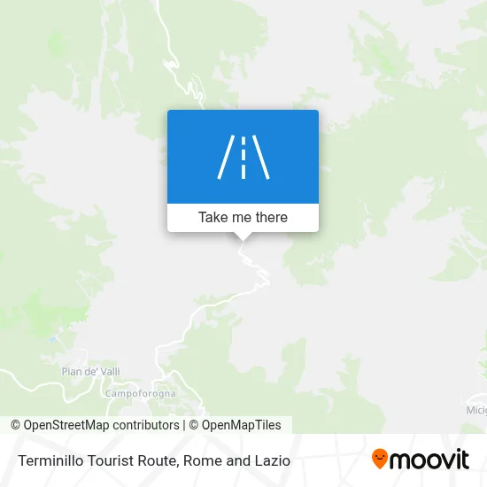 Terminillo Tourist Route map