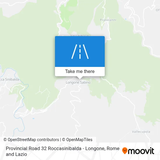 Provincial Road 32 Roccasinibalda - Longone map