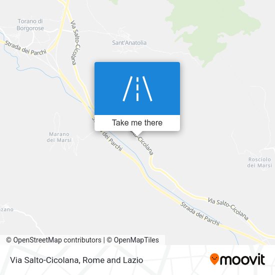 Via Salto-Cicolana map