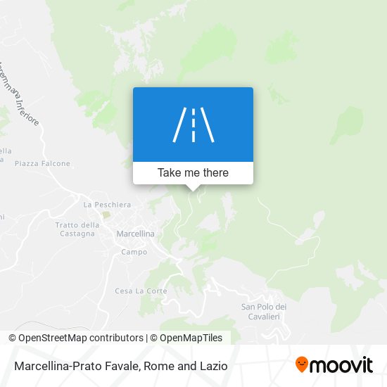 Marcellina-Prato Favale map