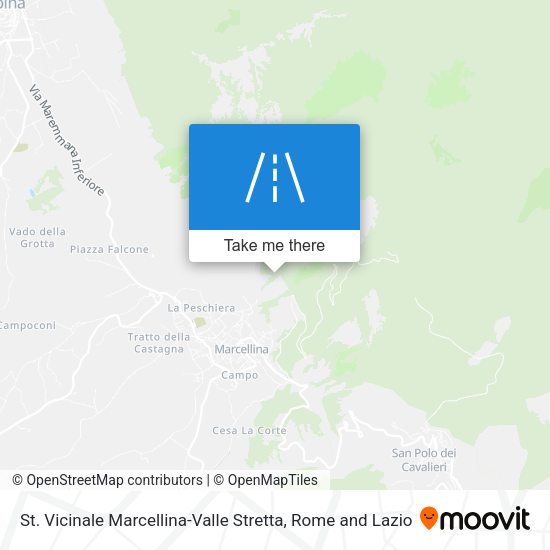 St. Vicinale Marcellina-Valle Stretta map
