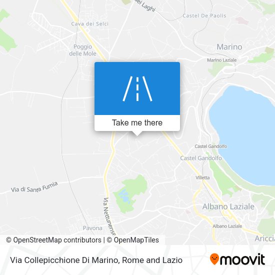 Via Collepicchione Di Marino map