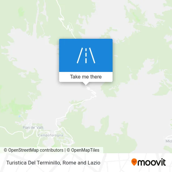 Terminillo Tourist Road map