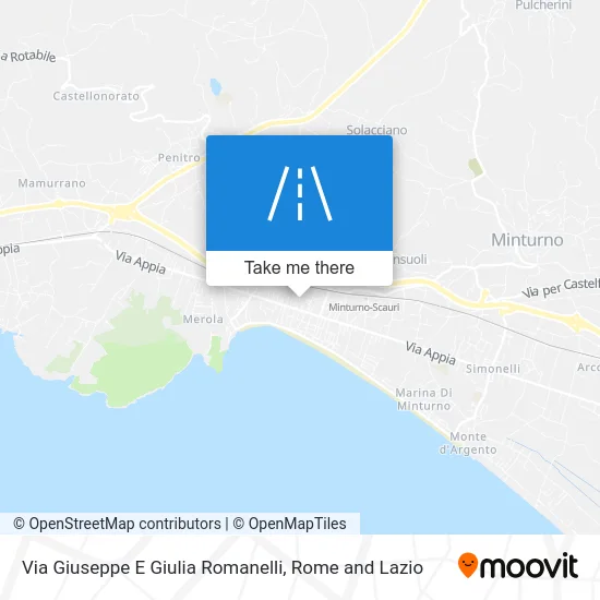 Giuseppe E Giulia Romanelli Street map