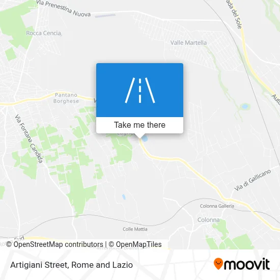 Artigiani Street map
