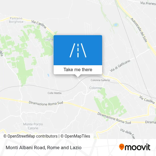 Monti Albani Road map