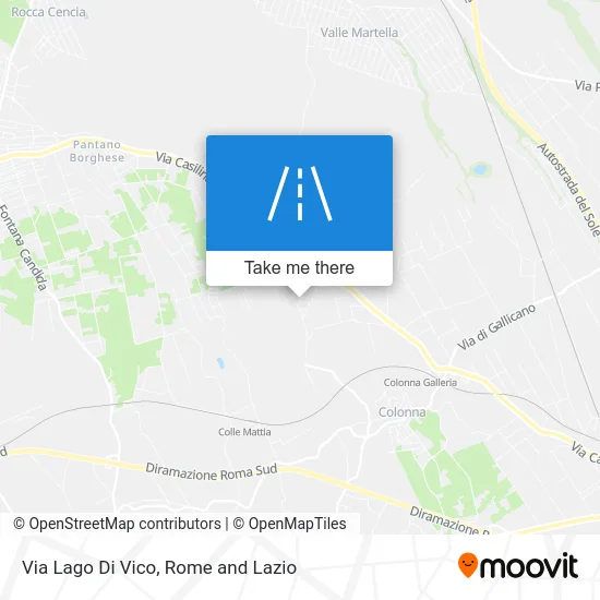 Via Lago di Vico map