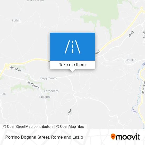 Porrino Dogana Street map