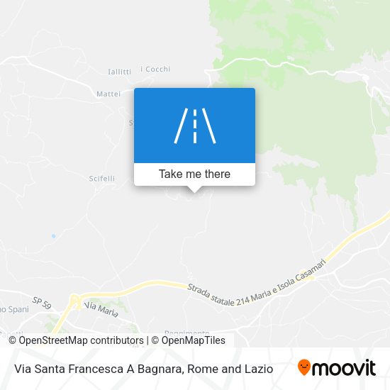 Via Santa Francesca A Bagnara map
