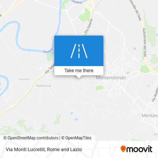 Via Monti Lucretili map