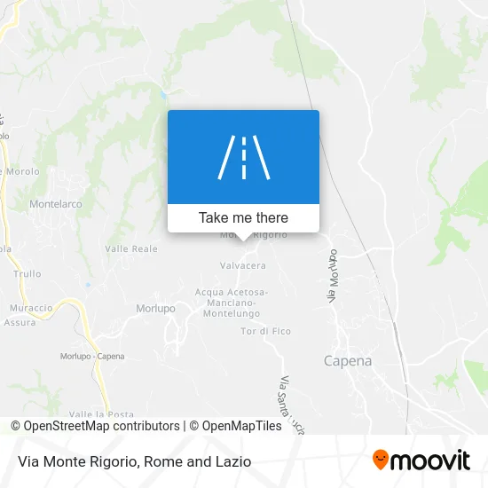 Monte Rigorio Street map