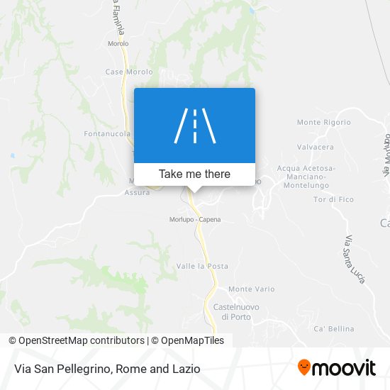 Via San Pellegrino map
