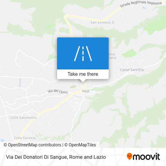 Via Dei Donatori Di Sangue map
