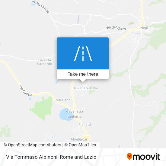 Via Tommaso Albinoni map