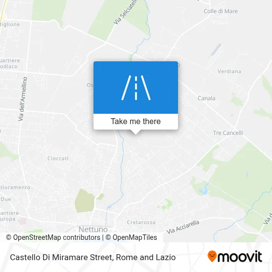 Castello Di Miramare Street map