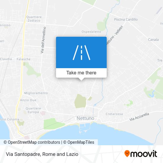 Via Santopadre map
