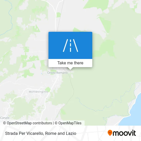 Road to Vicarello map
