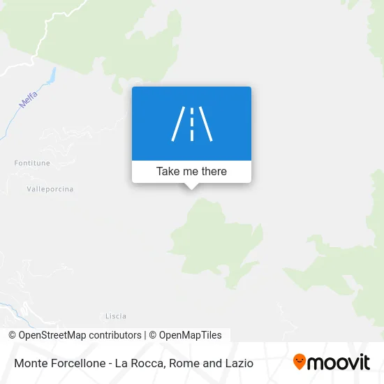 Monte Forcellone - La Rocca map