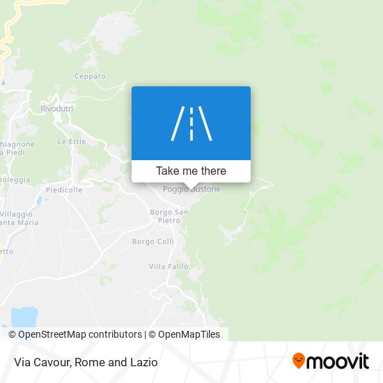 Via Cavour map