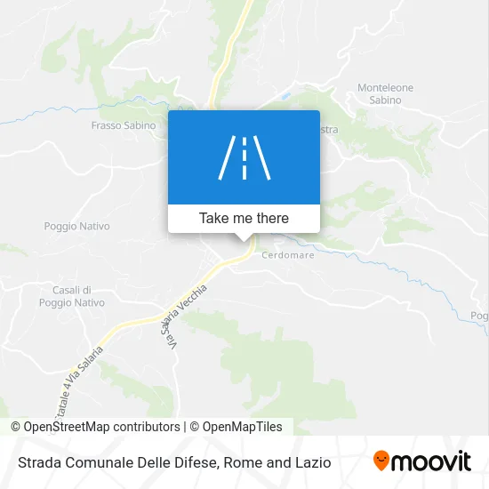 Comunale Delle Difese Road map