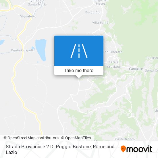 Strada Provinciale 2 Di Poggio Bustone map