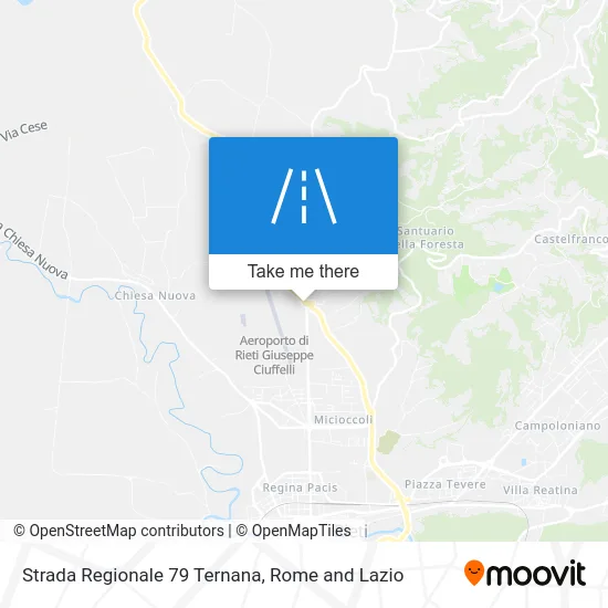 Regional Road 79 Ternana map