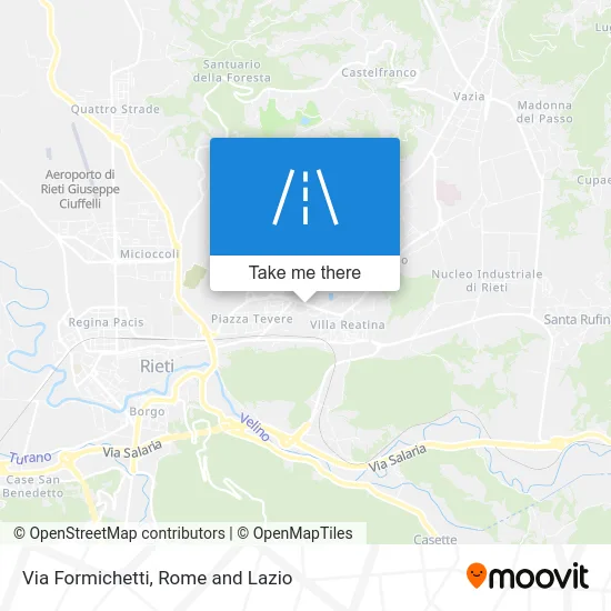 Via Formichetti map