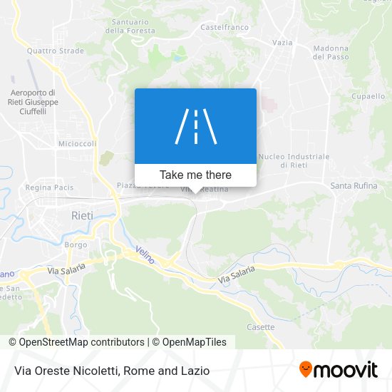 Via Oreste Nicoletti map